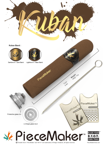 Piece Maker  Kuban  Black  Label  Light  Brown  Silicone  Pipe